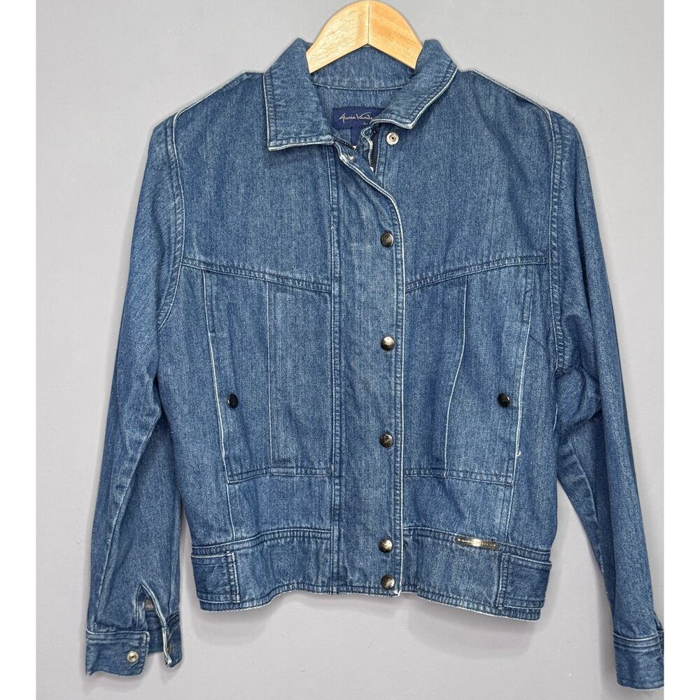 Vintage Gloria Vanderbilt Jean Jacket Large 100% Cotton Size: Medium